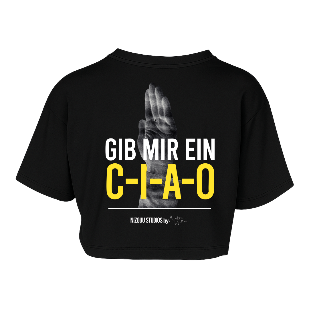 NIZOUU - Damen Crop Top Ciao